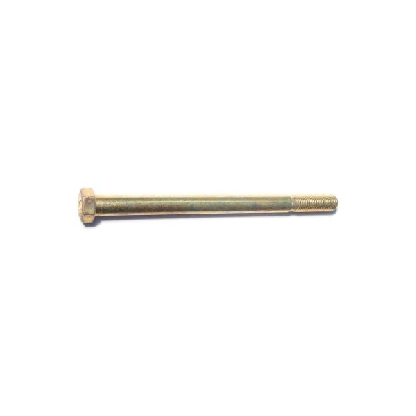 Midwest Fastener Grade 8, 7/16"-20 Hex Head Cap Screw, Zinc Yellow Steel, 6 in L, 10 PK 51639 - main